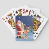 Kerstkerstkerstkerstkerstman en rendier pokerkaarten (Achterkant)
