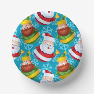 Kerstkerstkerstkerstkerstman en vriend met Snowfla Papieren Kommen