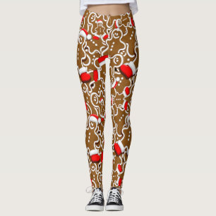 Kerstkerstkerstkerstkerstman in Gingerbrood Leggings