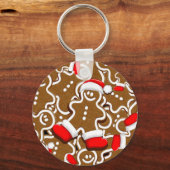 Kerstkerstkerstkerstkerstman in Gingerbrood Sleutelhanger (Voorkant)