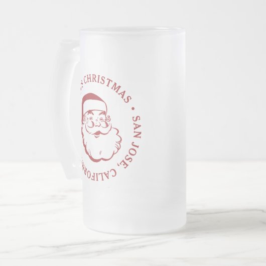 Kerstkerstkerstkerstkerstman Matglas Bierpul (Voorkant links)