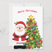 Kerstkerstkerstkerstkerstman met boom kaart (Voorkant)