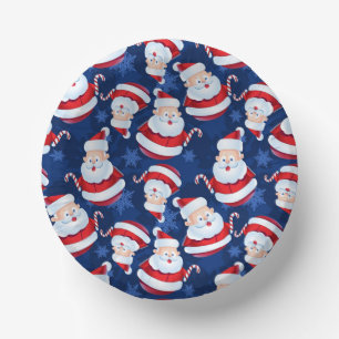 Kerstkerstkerstkerstkerstman met snoepriet en snoe papieren kommen
