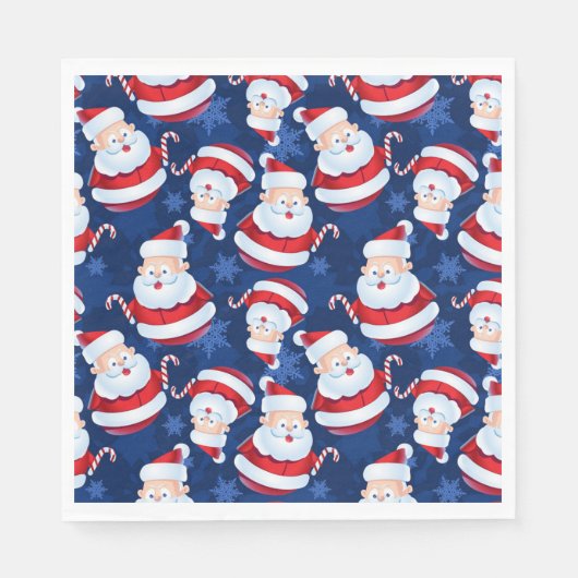 Kerstkerstkerstkerstkerstman met snoepriet en snoe servet (Voorkant)