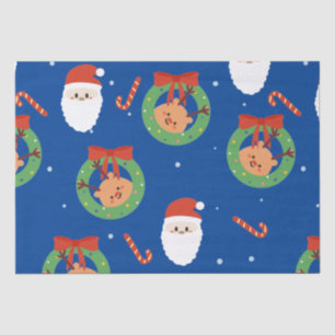 Kerstkerstkerstkerstkerstman met vrienden en snoep tissuepapier