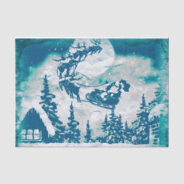 Kerstkerstkerstkerstkerstman rendierlandschap tissuepapier