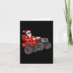 Kerstkerstkerstkerstkerstman Riding Monster Truck Kaart
