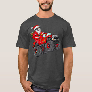Kerstkerstkerstkerstkerstman Riding Monster Truck T-shirt