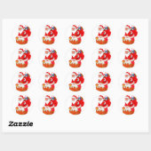 kerstkerstkerstkerstkerstman ronde sticker (Vel)