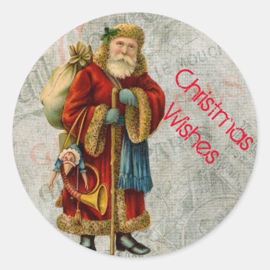  kerstkerstkerstkerstkerstman ronde sticker (Voorkant)