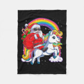 Kerstkerstkerstkerstkerstman Unicorn Xmas meisjes Fleece Deken (Voorkant)