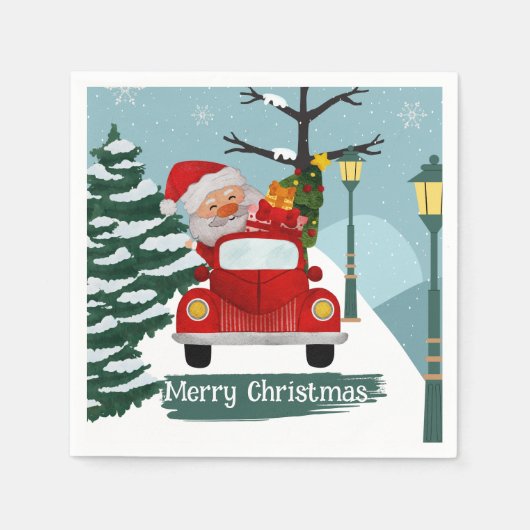 Kerstkerstkerstkerstkerstpapier Servet (Voorkant)