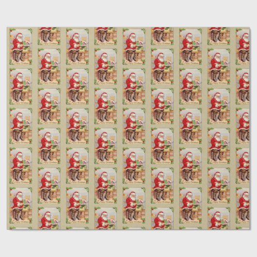 kerstkerstkerstkerstkerstreproductie cadeaupapier (Vlak)