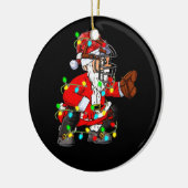kerstkerstkerstkerstman Baseball Catcher Keramisch Ornament (Links)
