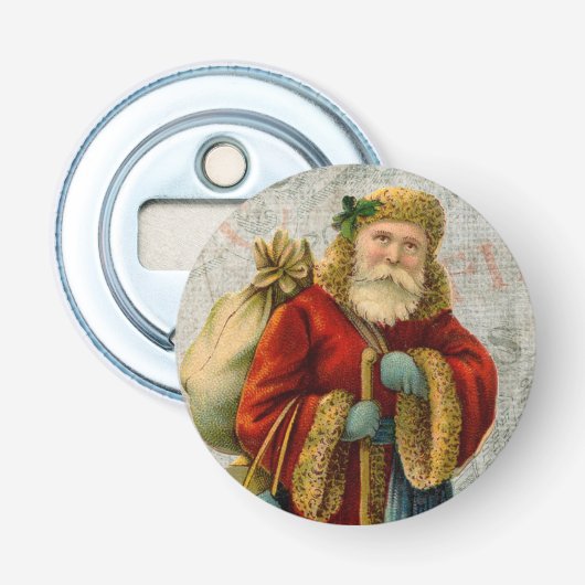  kerstkerstkerstkerstman button flesopener (Voorkant)