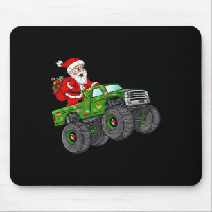 Kerstkerstkerstkerstman die in monstervrachtwagens muismat