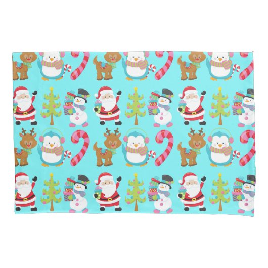 Kerstkerstkerstkerstman en vrienden kussensloop (Voorkant)