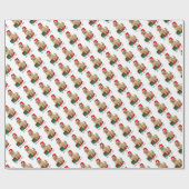 Kerstkerstkerstkerstman Goldendole (gouden rood) D Cadeaupapier (Vlak)