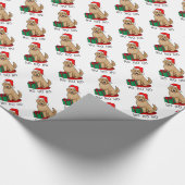 Kerstkerstkerstkerstman Goldendole (gouden rood) D Cadeaupapier (Hoek)