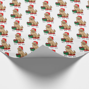 Kerstkerstkerstkerstman Goldendole (gouden rood) D Cadeaupapier