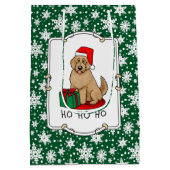 Kerstkerstkerstkerstman Goldendole (gouden rood) D Medium Cadeauzakje (Achterkant)