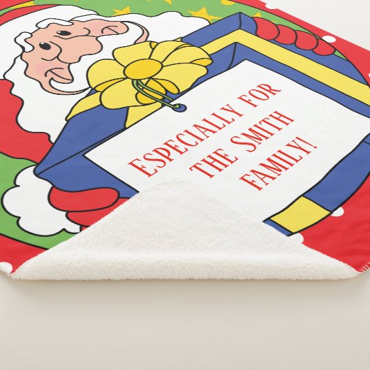 "kerstkerstkerstkerstman"-mandje/medium personalis sherpa deken (3/4)