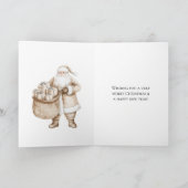 Kerstkerstkerstkerstman met cadeautjes kaart (Binnen)