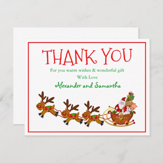 kerstkerstkerstkerstman met kerstman met dank (Voorkant / Achterkant)