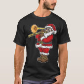 Kerstkerstkerstkerstman met Trombone T-shirt (Voorkant)