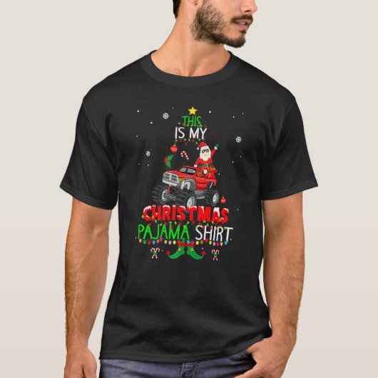 Kerstkerstkerstkerstman monster Elf Pajama beroemd T-shirt (Voorkant)