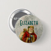 kerstkerstkerstkerstman ronde button 5,7 cm (Voorkant /achterkant)