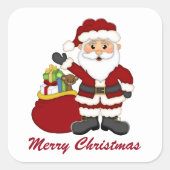 Kerstkerstkerstkerstman, sticker met bericht (Voorkant)