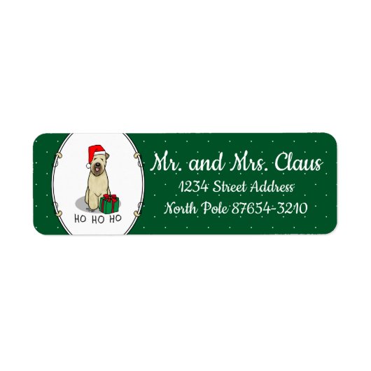 Kerstkerstkerstkerstman Wieten Terrier (piepend 1b Etiket (Voorkant)