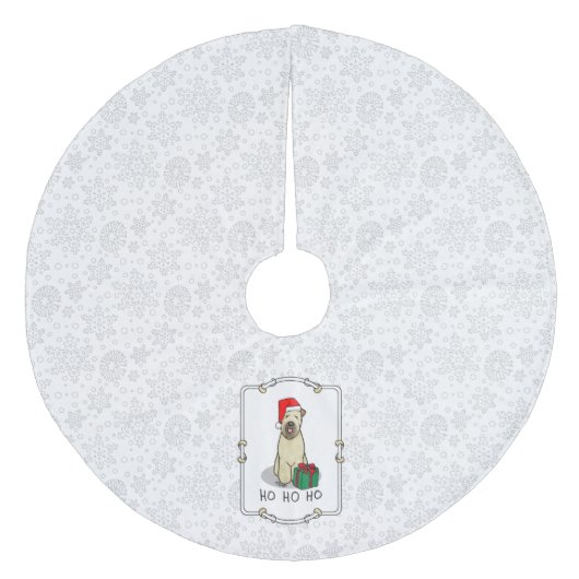 Kerstkerstkerstkerstman Wieten Terrier (piepend 1b Fleece Kerstboom Rok (Voorkant)