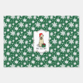 Kerstkerstkerstkerstman Wieten Terrier (piepend 1b Inpakpapier Vel (Voorkant)