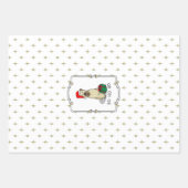 Kerstkerstkerstkerstman Wieten Terrier (piepend 1b Inpakpapier Vel (Voorkant 3)