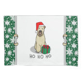 Kerstkerstkerstkerstman Wieten Terrier (piepend 1b Kussensloop (Voorkant-Links)