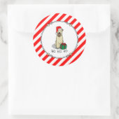 Kerstkerstkerstkerstman Wieten Terrier (piepend 1b Ronde Sticker (Tas)
