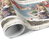Kerstkerstkerstkerstmis Vintage Cadeaupapier (Rol Hoek)