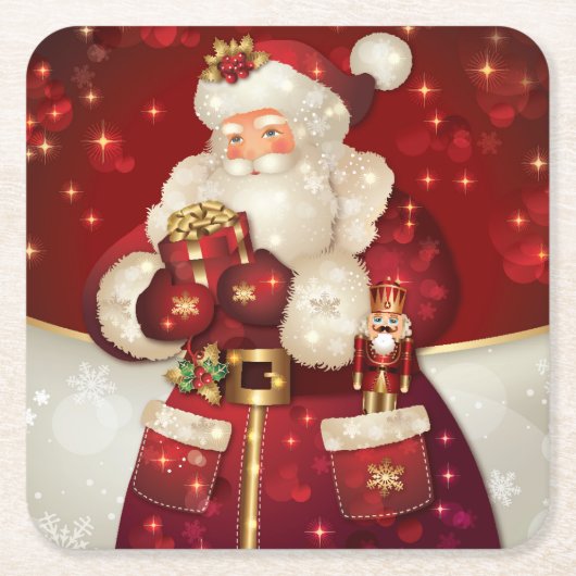 Kerstkerstkerstkerstpapier Onderzetters (Voorkant)