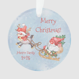 Kerstkerstkerstkoepel met rendierfeestdag-ceram ornament