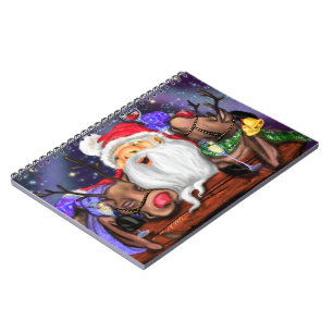 Kerstkerstkerstman en -rendieren - Notitieboek - f
