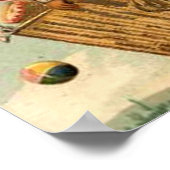 Kerstkerstkerstman in Hot Air ballon Poster (Hoek)