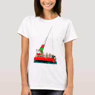 Kerstkerstkerstman in Sailboot die ik liever zou v T-shirt