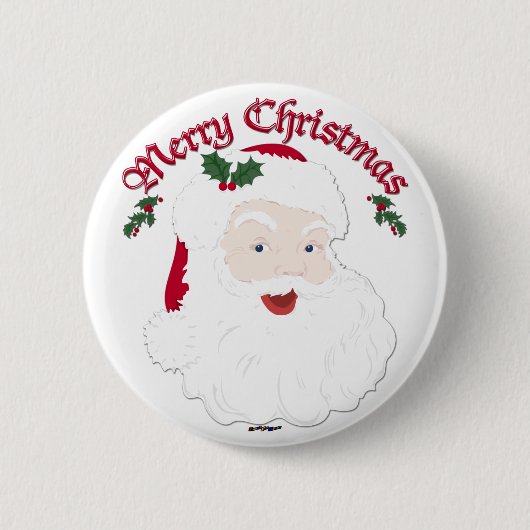 kerstkerstkerstman - script ronde button 5,7 cm (Voorkant)