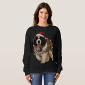 Kerstkerstkerstman, St. Bernard, Saint-mas, hond Trui (Voorkant volledig)