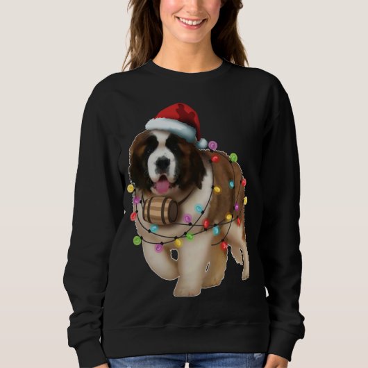 Kerstkerstkerstman, St. Bernard, Saint-mas, hond Trui (Voorkant)