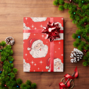 Kerstkerstkerstman uit de middelbare eeuw cadeaupapier