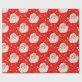 Kerstkerstkerstman uit de middelbare eeuw cadeaupapier (Vlak)