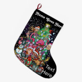 Kerstkerstkerstmannen en kerstmannen grote kerstsok (Voorkant (Hangend))